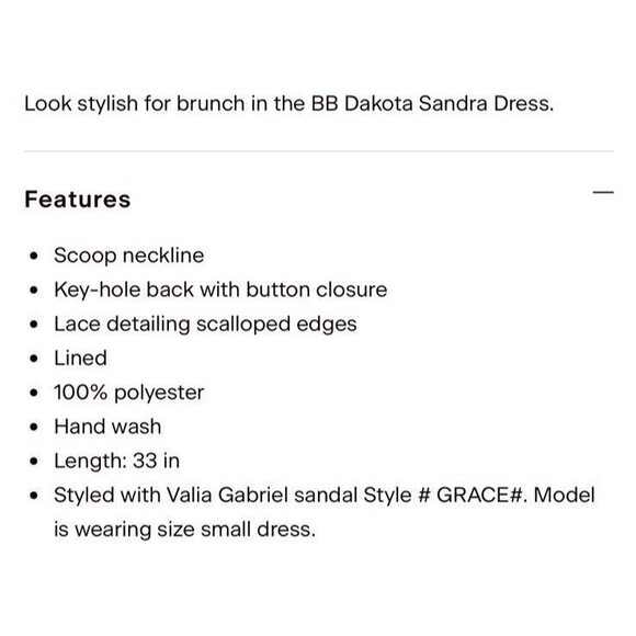 BB Dakota Sandra Dress White Lace Embroidery Mini Crochet Sz S - Picture 14 of 14